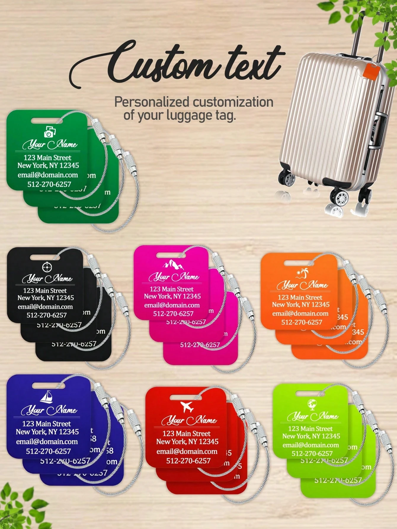 5*5CM Custom Text S…