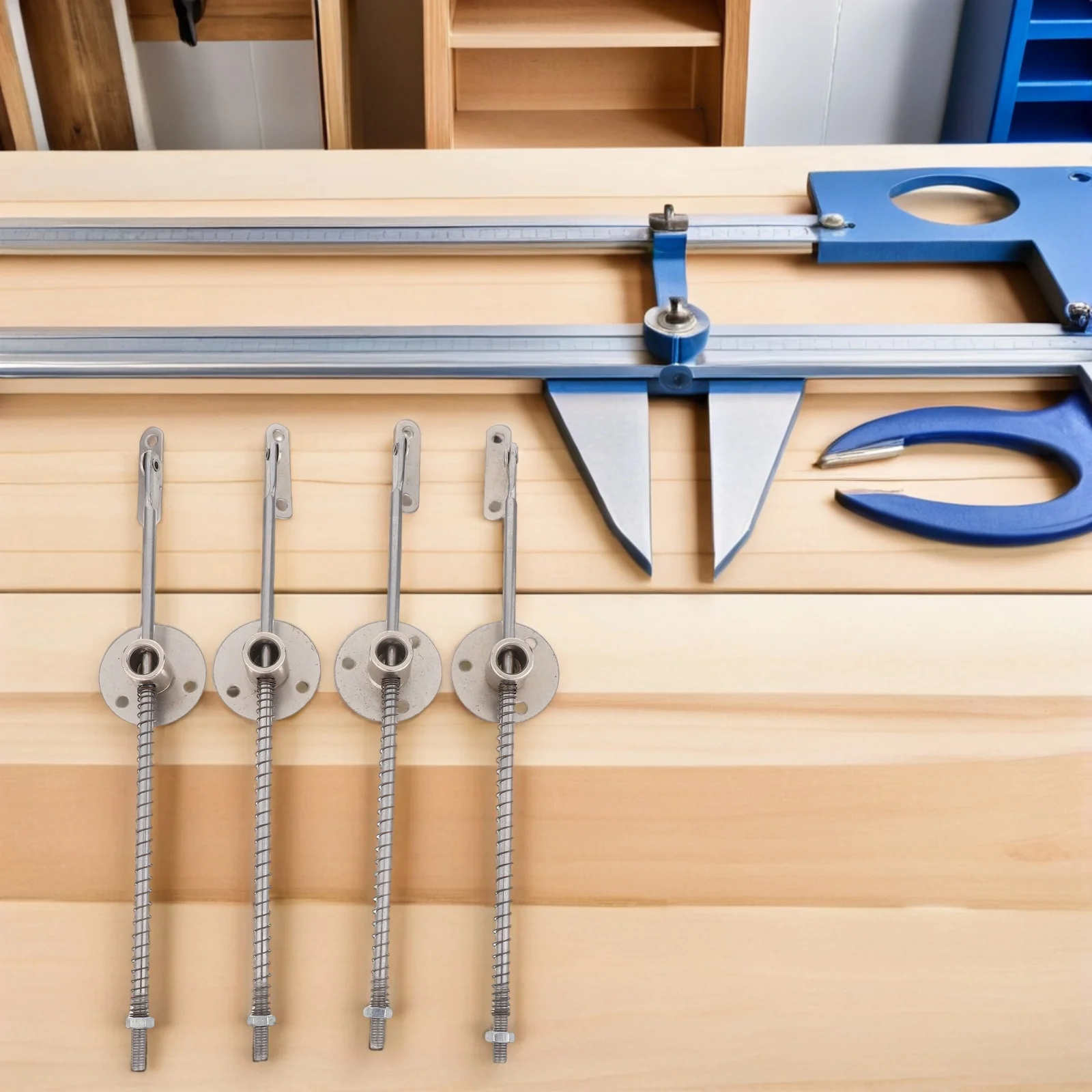

4Pcs Cabinet Support Rod Soft Close Lid Support Heavy Duty Cabinet Door Buffer Damper Kitchen Wardrobe Furniture Door Lift Rod