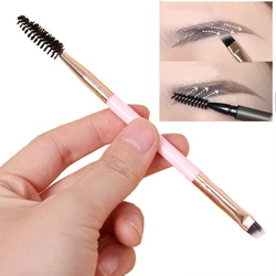 Double-headed Contouring Eyebrow Comb Brush Professional Soft Hair Brow Eyeliner Eyelashes Makeup Brushes Eyes Cosmetics Tools