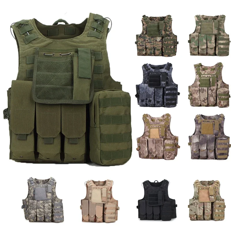 Tactical Vest CS Game Airsoft Assault Molle Vest Equipment Outdoor Clothing Hunting Camouflage Vest Combat Security Waistcoat