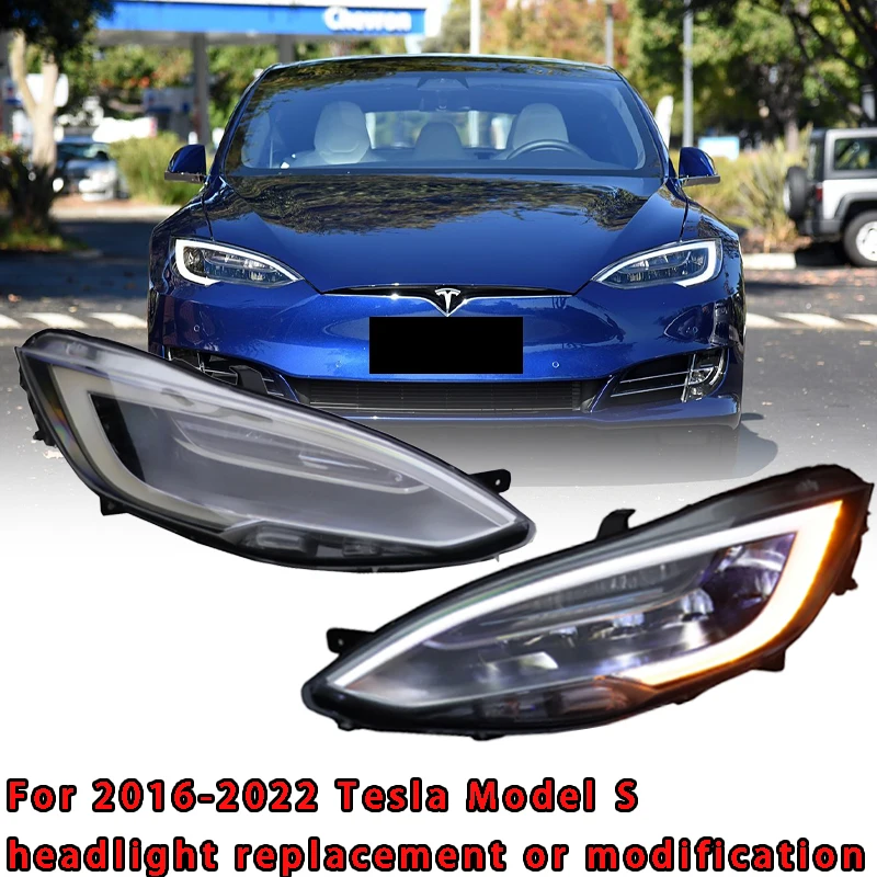

For Ultra-White LED Daytime Running Headlights For 2014-2022 Model S Lossless Upgrade Or Replacement2025