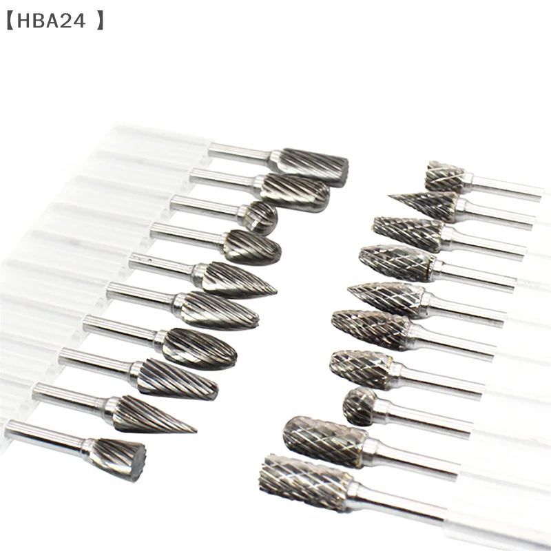 10pc Hard Alloy Rotary File 3*6 Double Grain Tungsten Steel Grind Head Electric Grind Mold Woodwork Grinding File Tool Set