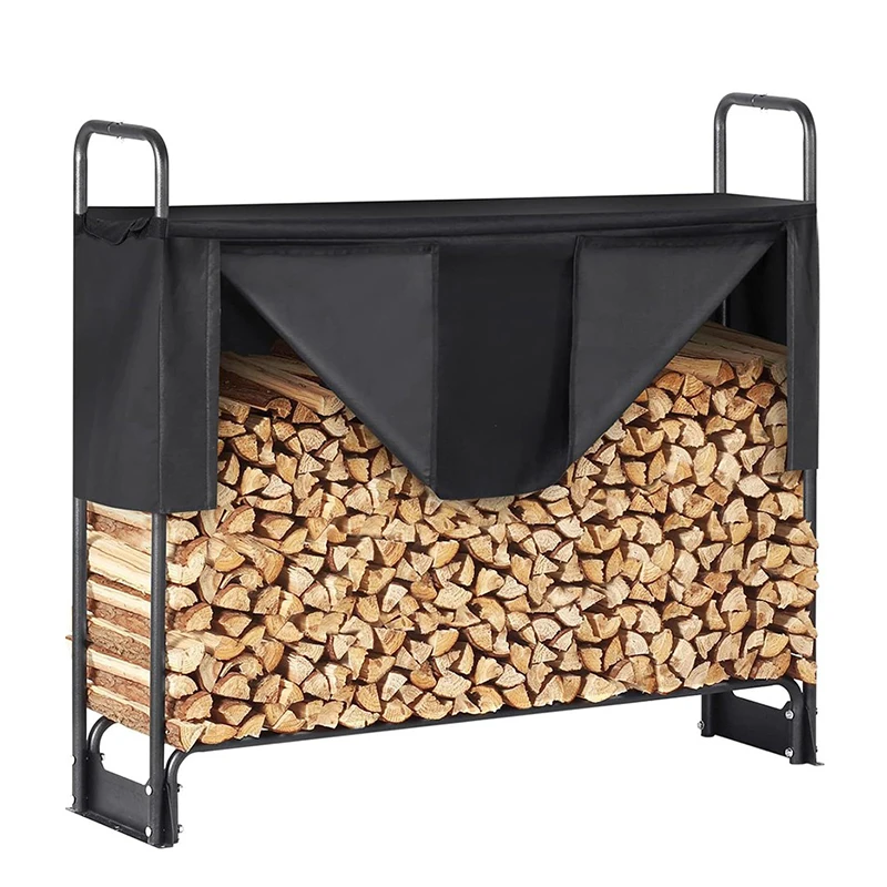 

Металлические уличные стеллажи для дров, деревянный держатель для хранения, камин, сверхмощная стойка для хранения дров, большая вместительная водонепроницаемая подставка