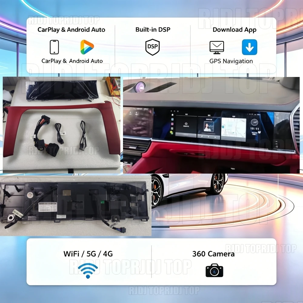 For Porsche Cayenne 2018~2024 Car Copilot Android Screen Auto Headunit Monitor Carplay Passenger Seat Entertainment New Upgrade