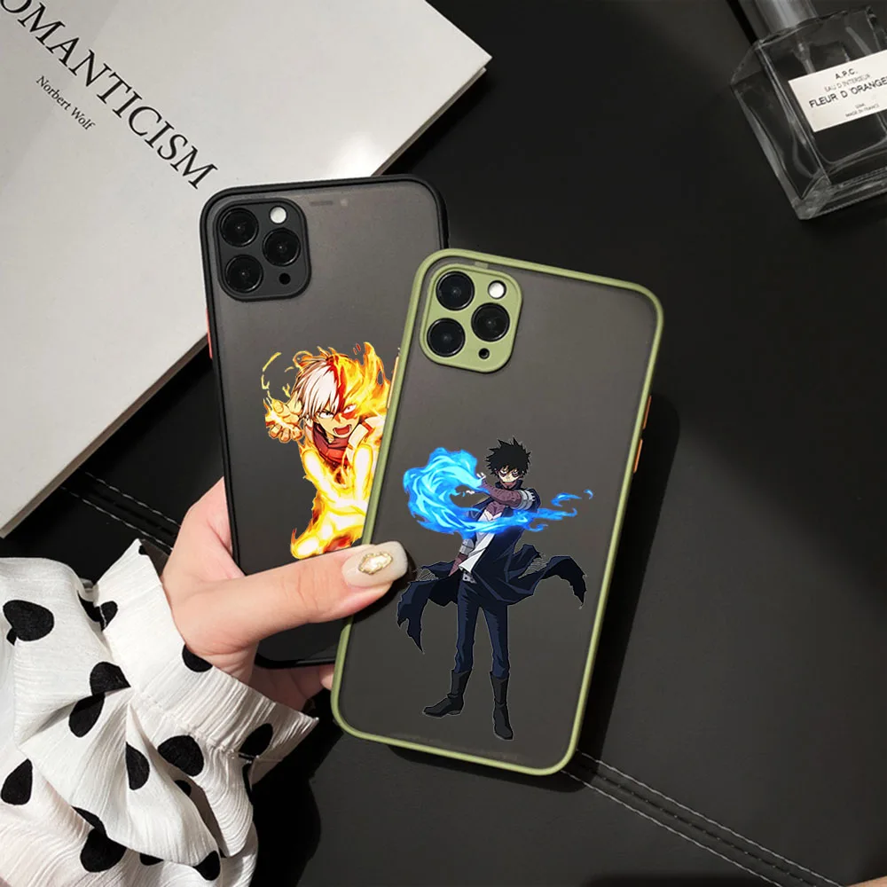 Phone Case for iphone 16Plus 15 14 13 12 11 16 Pro Max 8 7 XS XR SE My Hero Academia Todoroki-Shoto Translucent Protection Cover