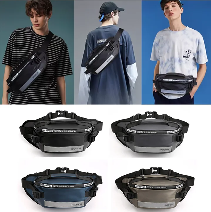 

Crossbody Bag Men's Chest Bag One-shoulder Trendy Brand Backpack Versatile Multifunctional Portable Waist Bag Large Capacity