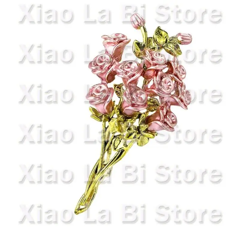 Xxfd Деликатный сплав сплав розовой букет, предлагающий практические элеганты для модных женщин на работах или досуге