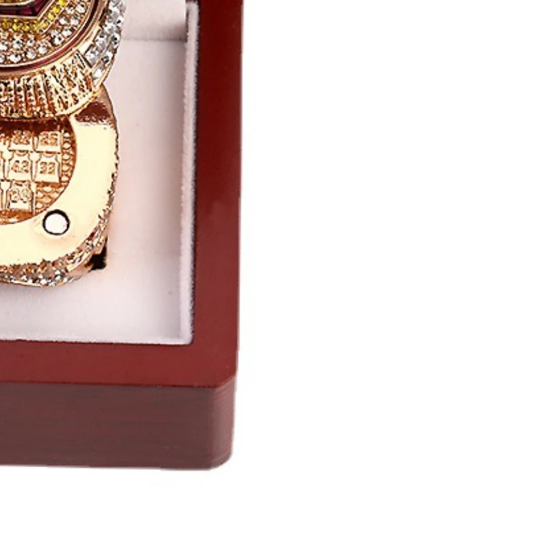 Megin D Luxury Gold Zircon 2020 NB Basketball Lake Jame Champio Hip Hop Rings for Men Women Couple Friends Fans Gift Jewelry