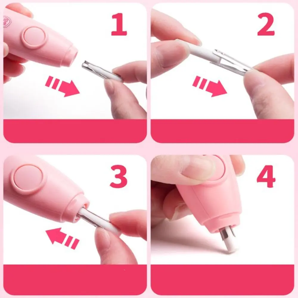 Less Rubber Debris Electric Eraser with Refills Core Replacement Leave No Mark Pencil Wiping Eraser‘ Traceless Labor-saving