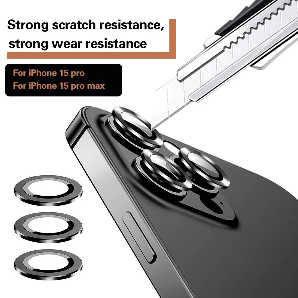 1 Set for iphone 15 Pro Max Camera Protector Metal Lens Glass for iphone 15Pro Max 15 Pro Lens Glass Film Cover