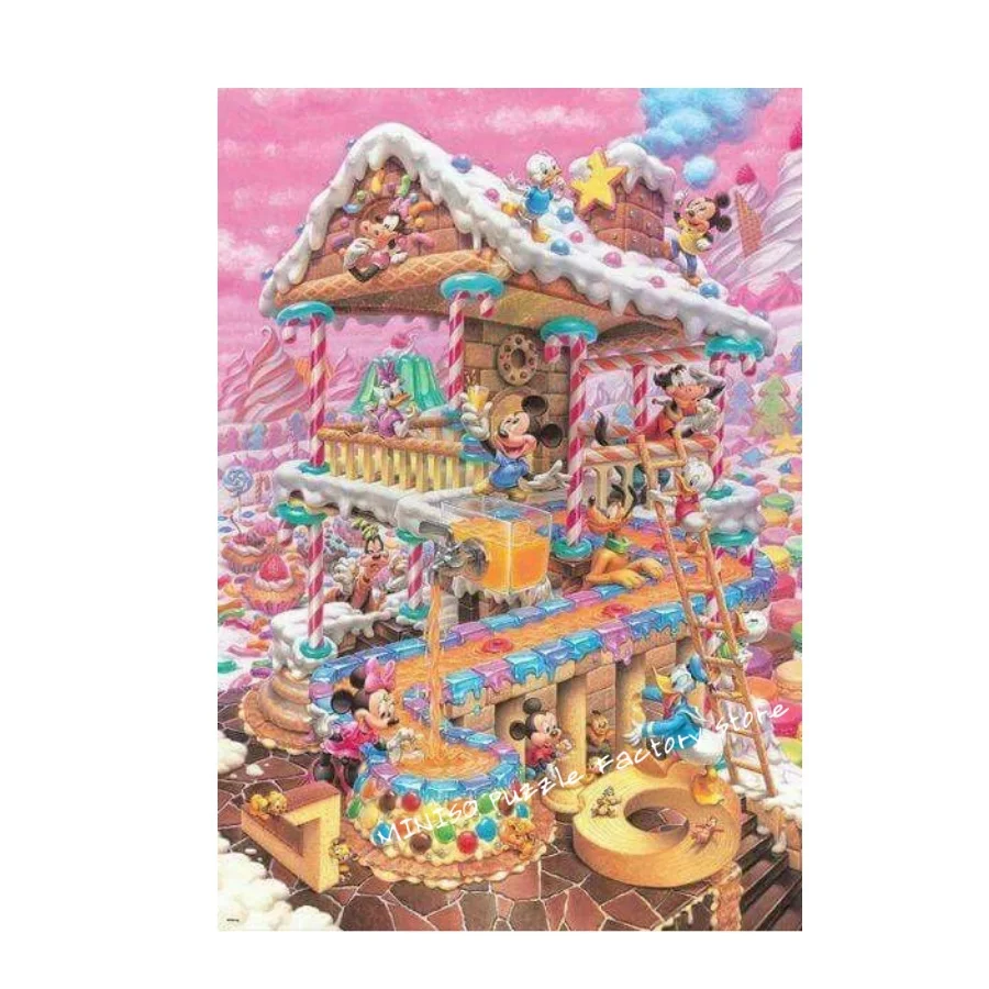 퍼즐 미키와 미니 핑크 하우스 나무 퍼즐 조각 성인을위한 인기있는 퍼즐 선물 어린이 교육 장난감