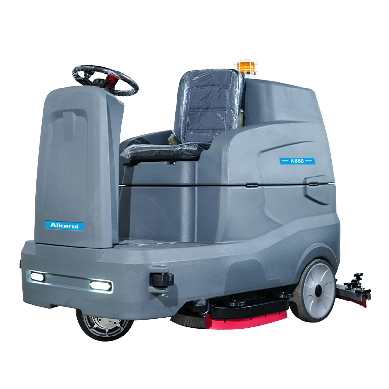 A860 Ride On Floor Sweeper Automatic Cleaning Machine Electric Floor Scrubber With Battery