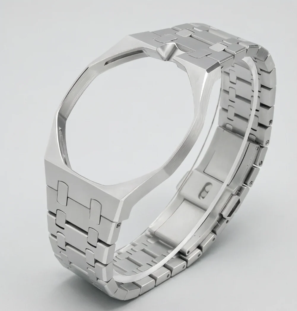 Luxuriöses Edelstahlgehäuse Silikonarmband Modifikations-Set für Swatch X AP Royal Pop Taschenuhr Umwandlung in Armbanduhr – Detail 12