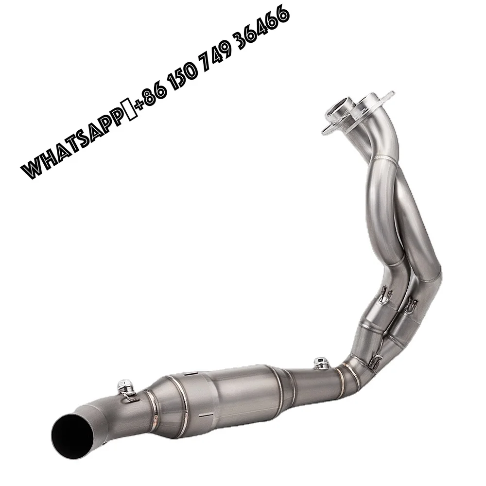 Slip on Exhaust Muffler Sensor Front Middle Connection Link Pipe for ER6N Versys 650 Z650 Ninja 650 2023 to 2025 Years