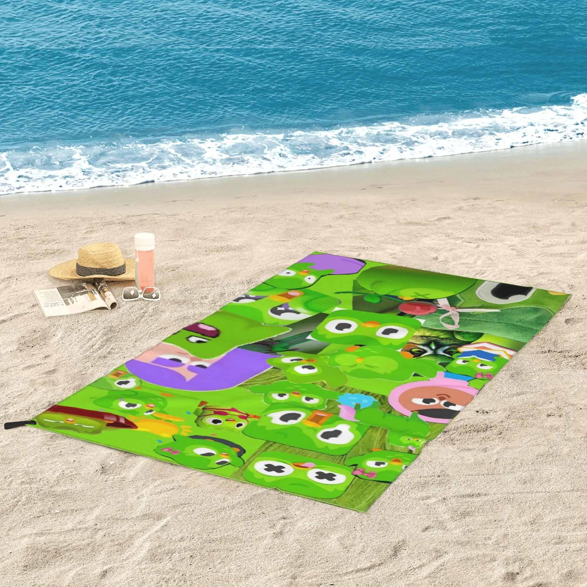 

Пляжное полотенце Duolingo Owl Duo из мягкой микрофибры, быстросохнущее, впитывающее, для альпинизма