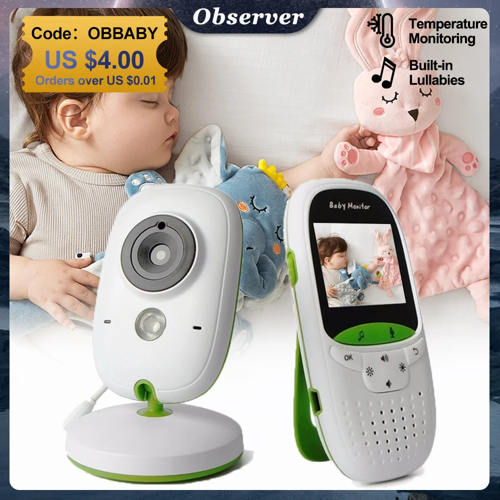 

VB602 Baby Monitor IR Night Vision 2.4G Temperature Camera Lullabies Intercom VOX Mode Video Baby Camera Walkie Talkie Babysitte