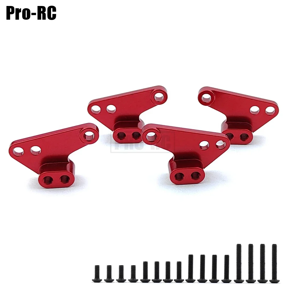 Amortiguador delantero y trasero, asiento de montaje inferior mejorado para Traxxas 1/10 MAXX V2 WideMaxx Rc, piezas de aleación, 4 Uds.