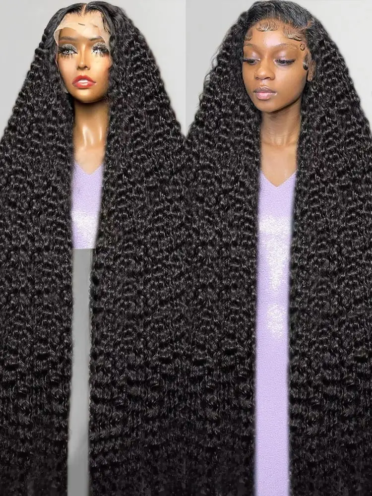 

300% Плотность Deep Wave Frontal Wigs Hd Lace Wigs 13x4 13x6 HD Water Wave Curly Wig 40 46 дюймов 360 Полный парик из натуральных волос на кружеве спереди