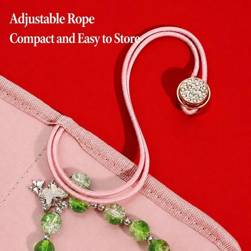 Velvet Jewelry Storage Bag Foldable Portable Jewelry Case Multi Compartment Jewelry Roll Pouch Necklace Earrings Rings Bracelets