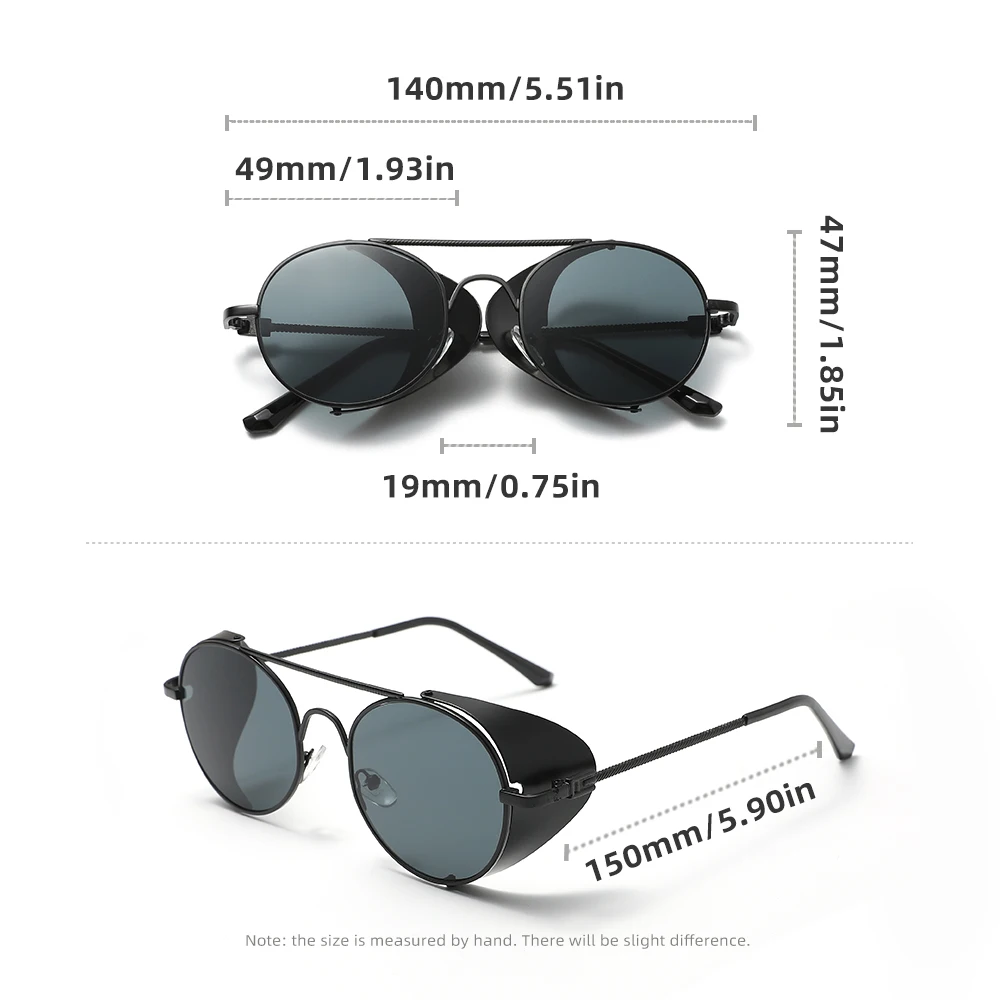 WIMN Hohe Qualität Vintage Design Punk Runde Rahmen UV400 Shades Brillen Für Männer Frauen Fahren Im Freien Gläser – Detail 1