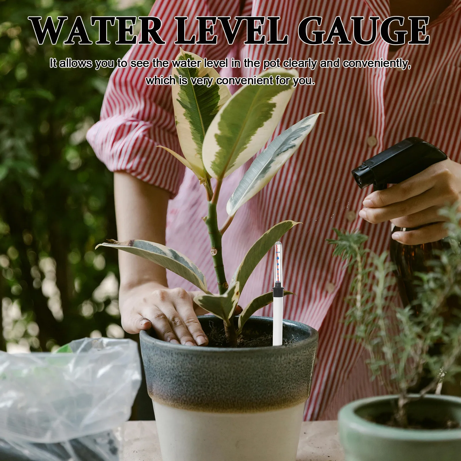 2Pcs Flowerpot Water Level Gauge Water Depth Indicator Buoy Float Display Soil Moisture Meter for Indoor Outdoor Plants