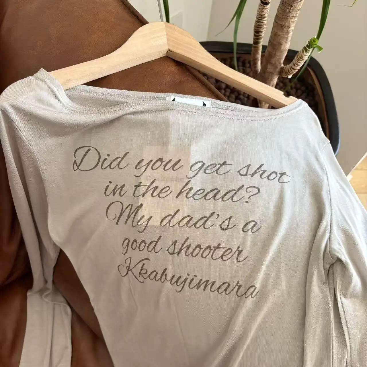 

East Gate Give Винтажная хлопковая футболка Sweet And Spicy Sle Long Sve из лиоцелла, повседневная женская футболка с круглым принтом Ne...