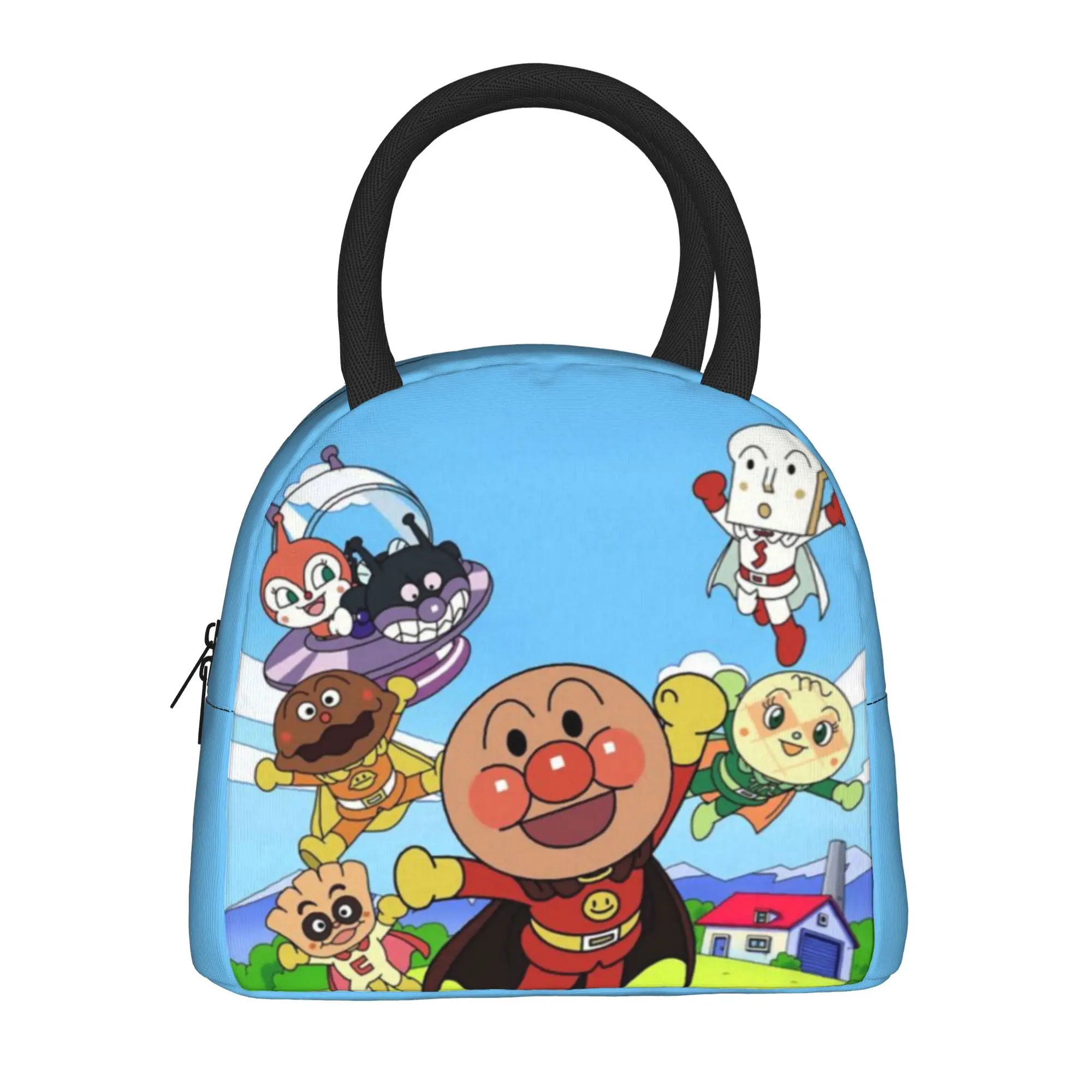 

Back to school season Anpanman Snack Bag Round Cartoon Characters (12) Kawaii Harajuku Design Daily Food Organizer Lunch Bag