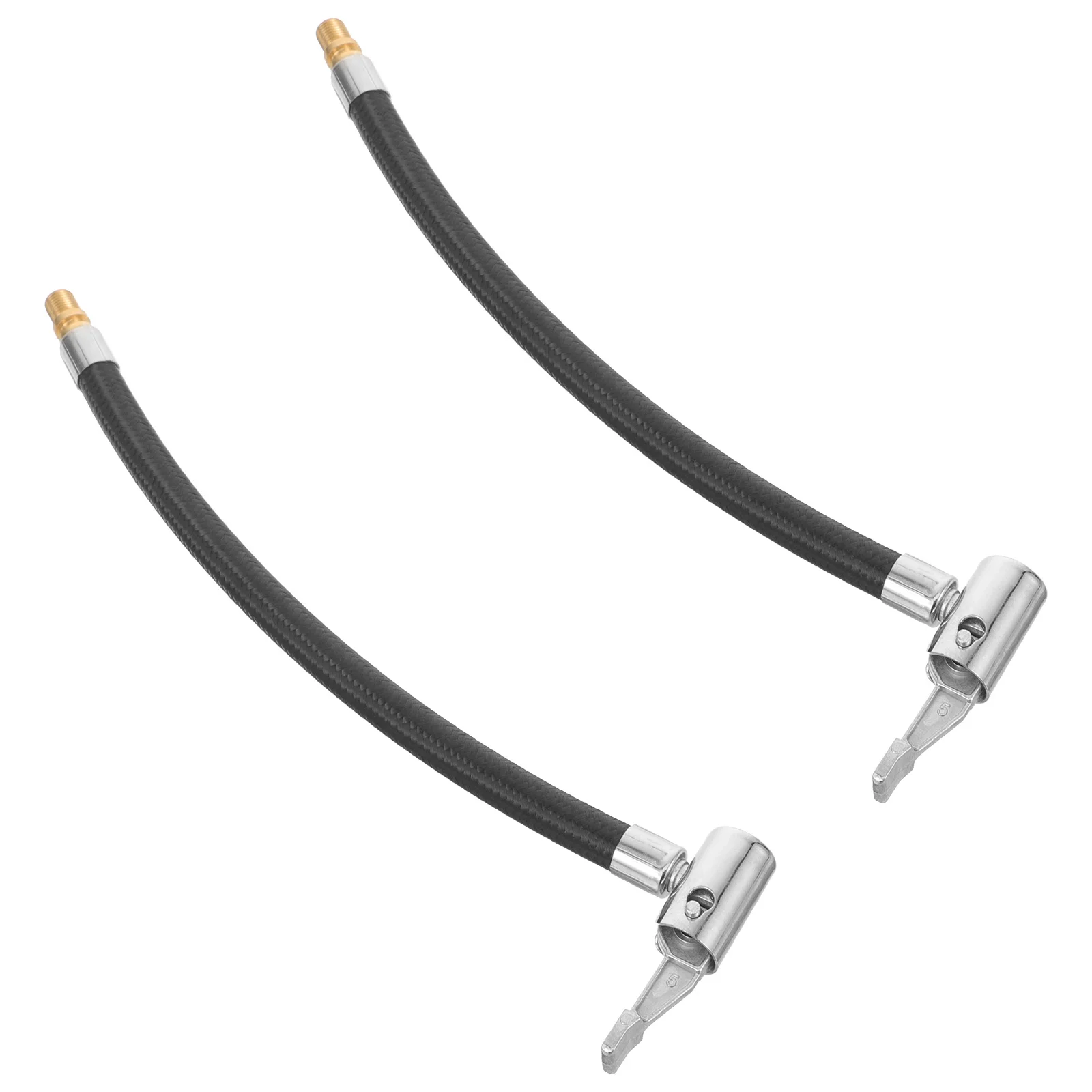 

2Pcs Air Pump Extension Cord Rubber Flexible Hose with Male Thread for Fast Tire Inflation Without Removing Wheel Core