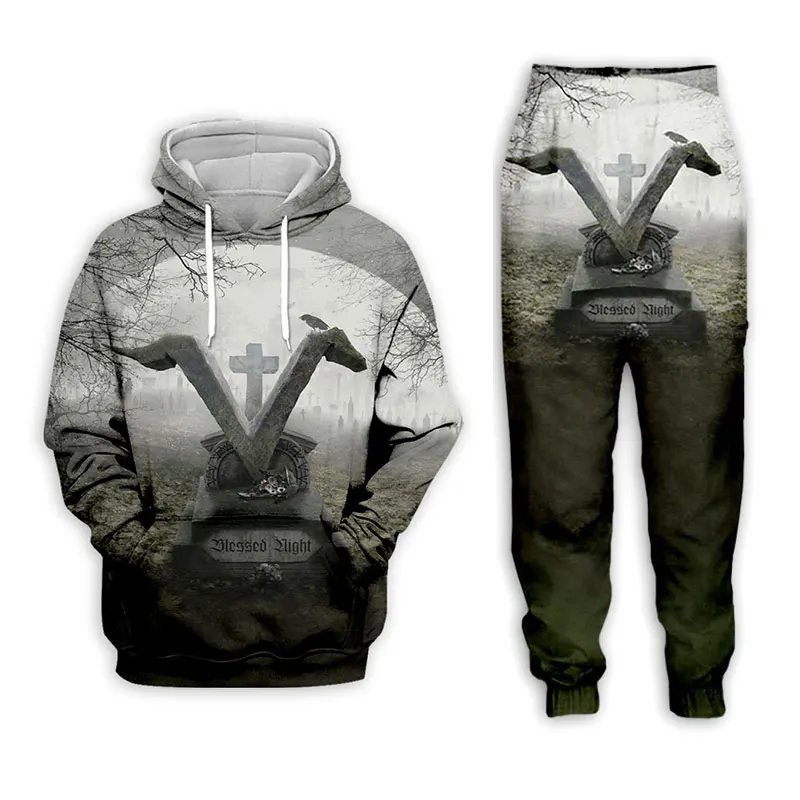 

Saint Vitus 3D Printed Casual Hoodies Hooded Sweatshirt Pants Jogging Pants Trousers Suit Clothes Women/ Men Sets