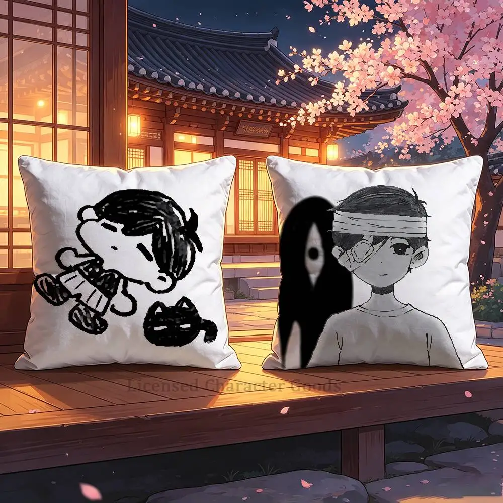 O-OMORI SUNNY 30x30 65x65 40x40 45x45 50x50 cm Fade Resistant Throw Pillow Cover Pet Friendly Patio Sofa Decor