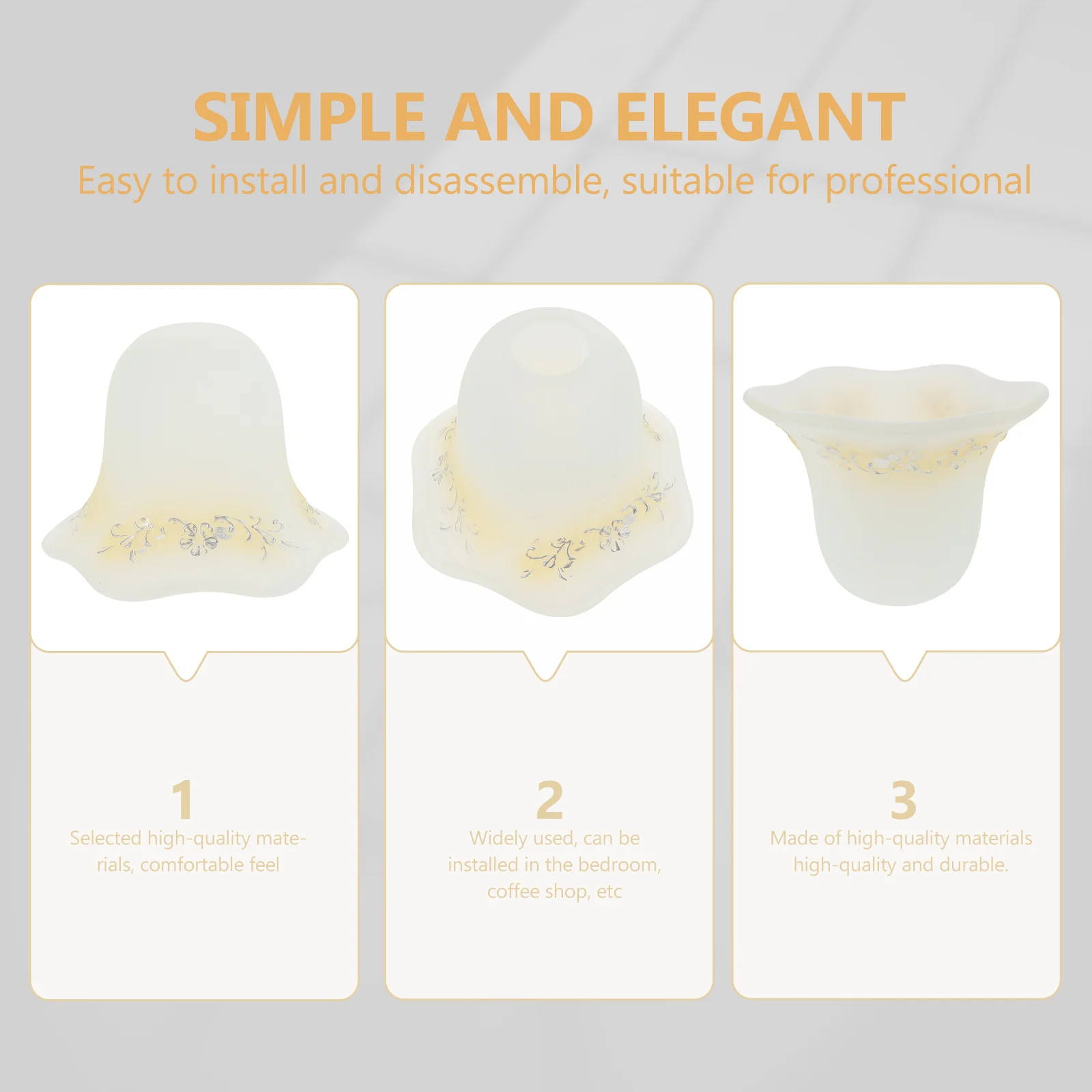 

Glass Lampshade Simple Style Ceiling Light Cover Modern Home Lampshade Durable Glass Lamp Shade Decorative Lamp Cover