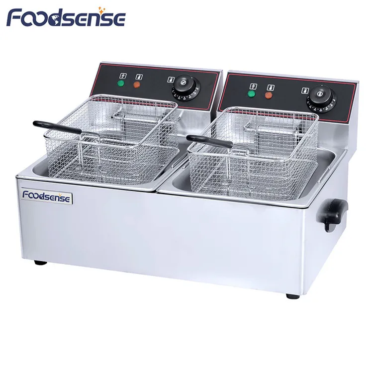 FryerHousehold Electric Deep Fryers Dual 16L Basket, Erictronic Deep Deep Fryer For Tamales Products And Taco