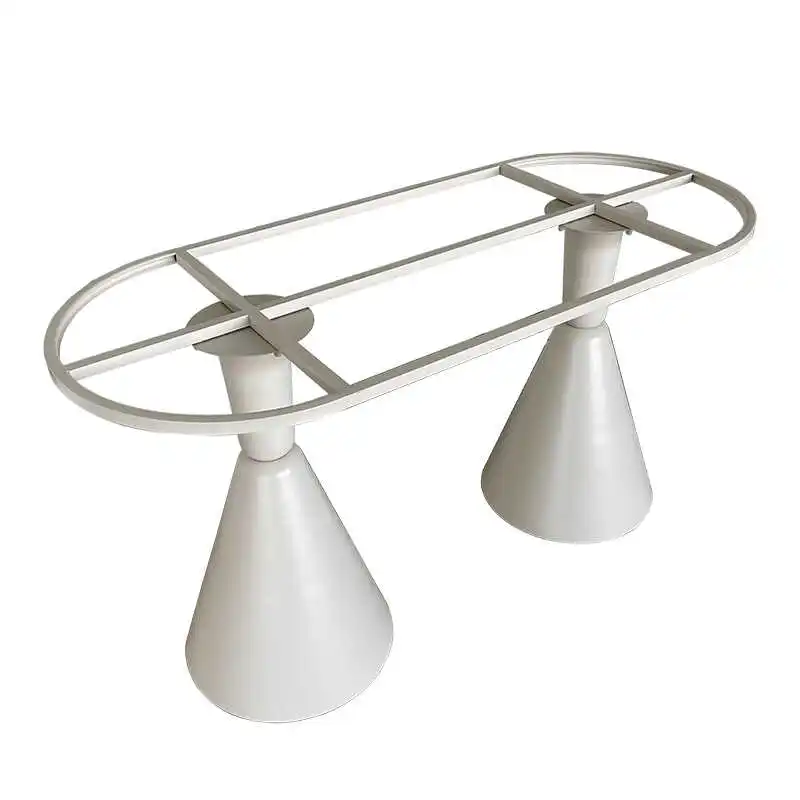 

Light luxury table leg bracket marble rock slab foot simple oval leg hotel negotiates table leg customization