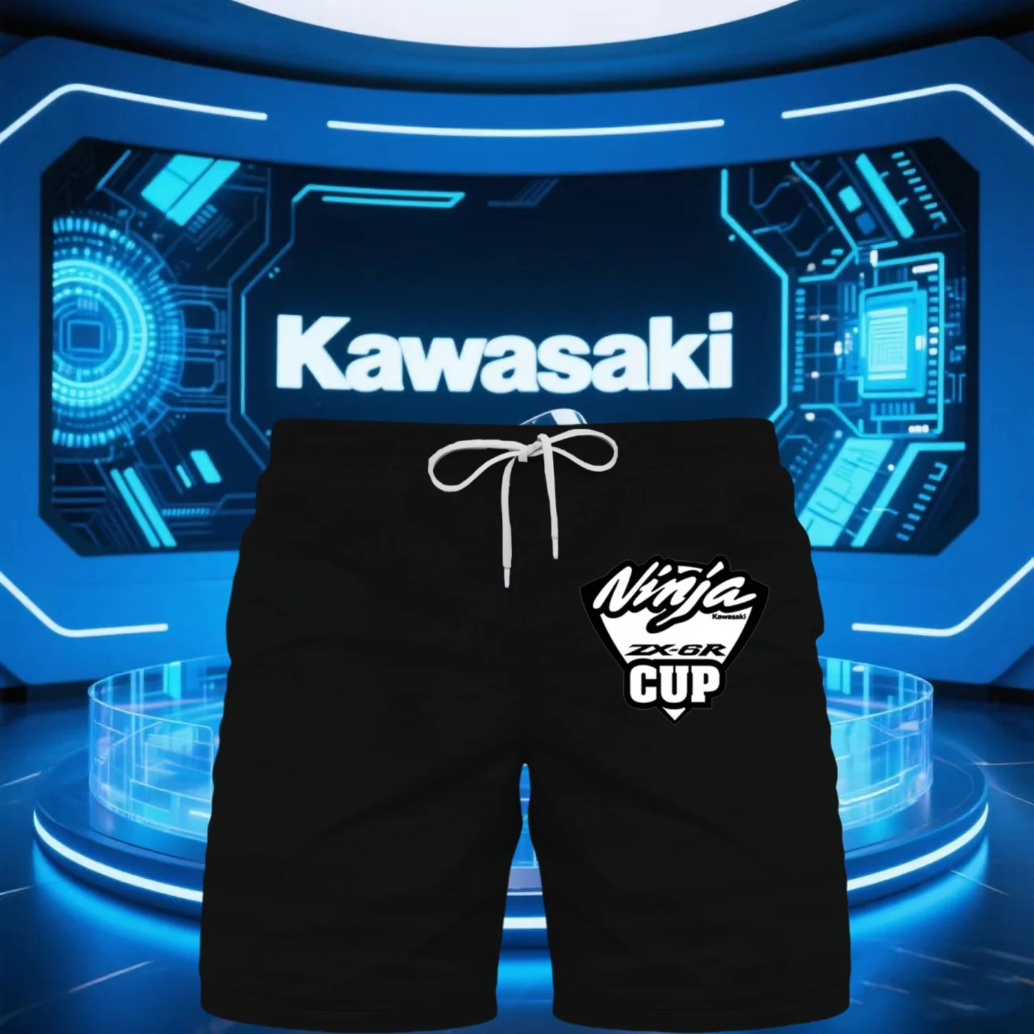 

Summer Popular Quick Drying Breathable Kawasaki Motorcycle Shorts and Off-road Motorcycle Sports Shorts, Outdoor Sports Shorts