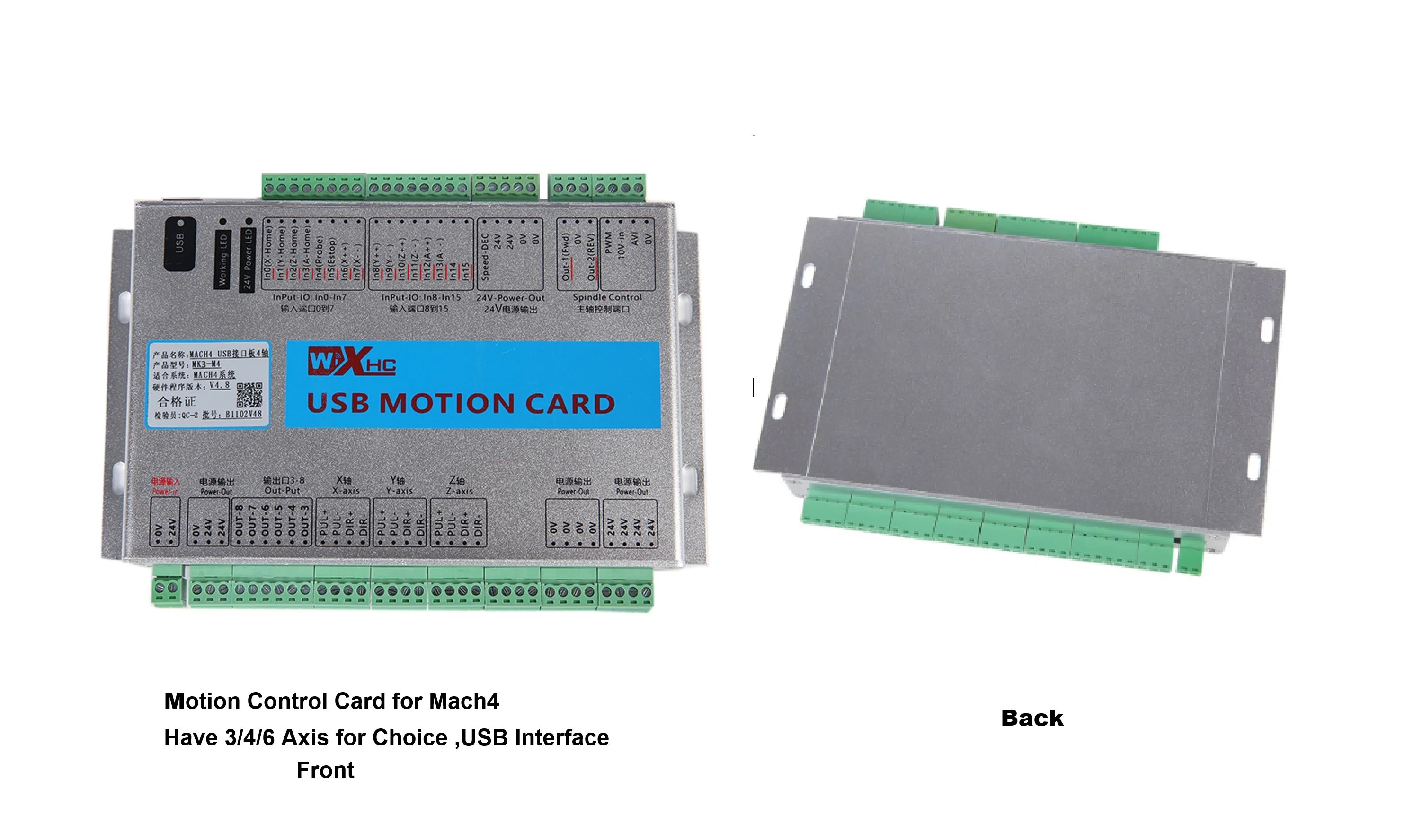 6 Axis MACH4 USB CNC Breakout Board MK6-M4 Factory Outlet 2MHz Motion Card Supporting Mach4 Hobby Version