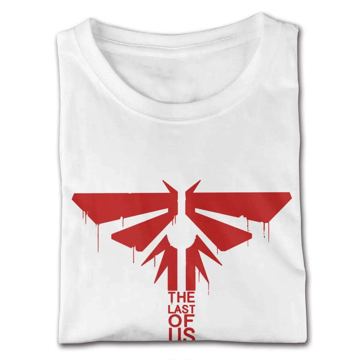 White The Last Of Us Red Logo Tees for Men Bespoke Short Sleeve Yellow O-neck T-Shirts