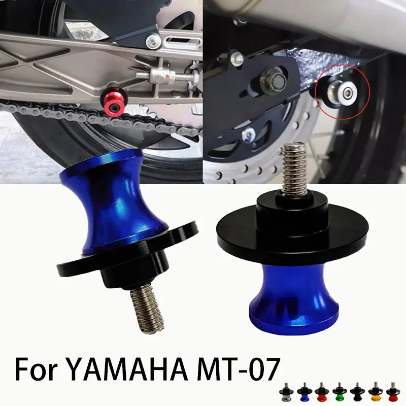 2pcs Motorcycle CNC 6mm For YAMAHA MT-07 MT 07 Swing Arm Spools Sliders Swingarm Screw Stand