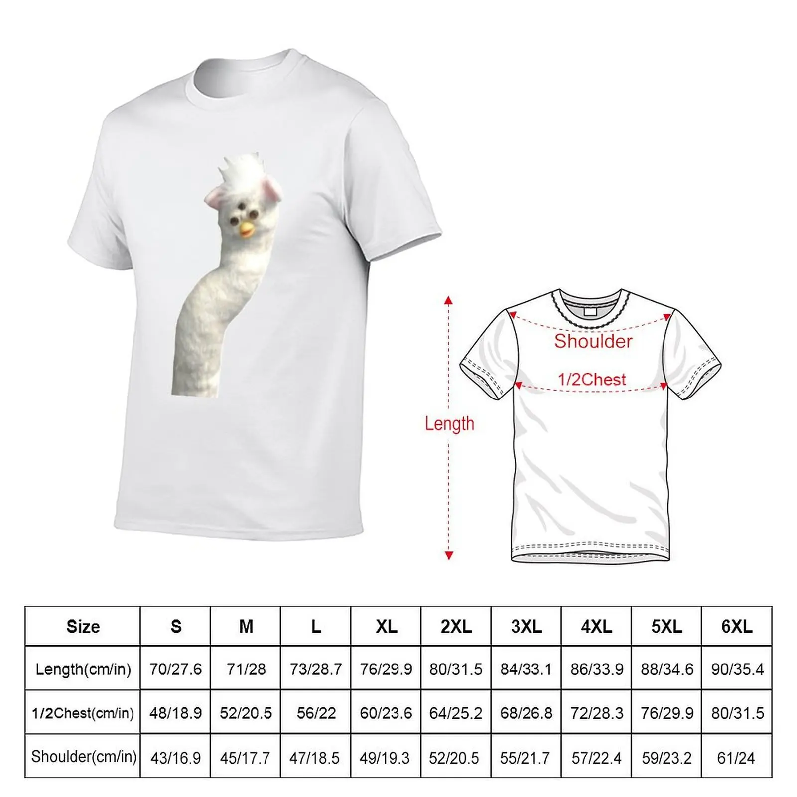bend uncomfortably long furby T-Shirt man tshirt man t shirts for men casual men t shirt cotton 100% T-shirt