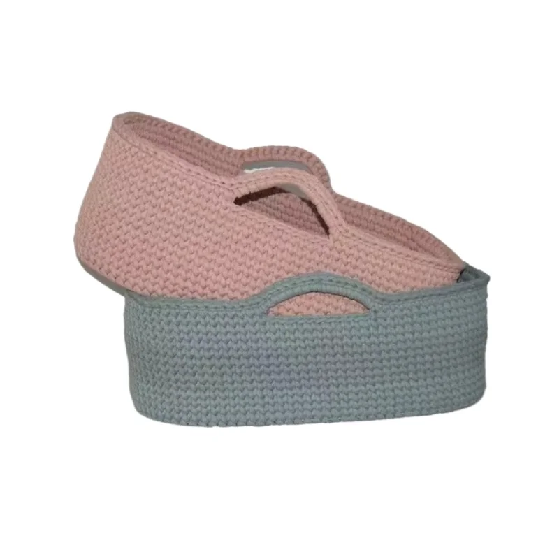 

Color Foldable Crochet Moses Basket Replacement Basket Cotton Fabric Household Storage Organizer Boxed Carton