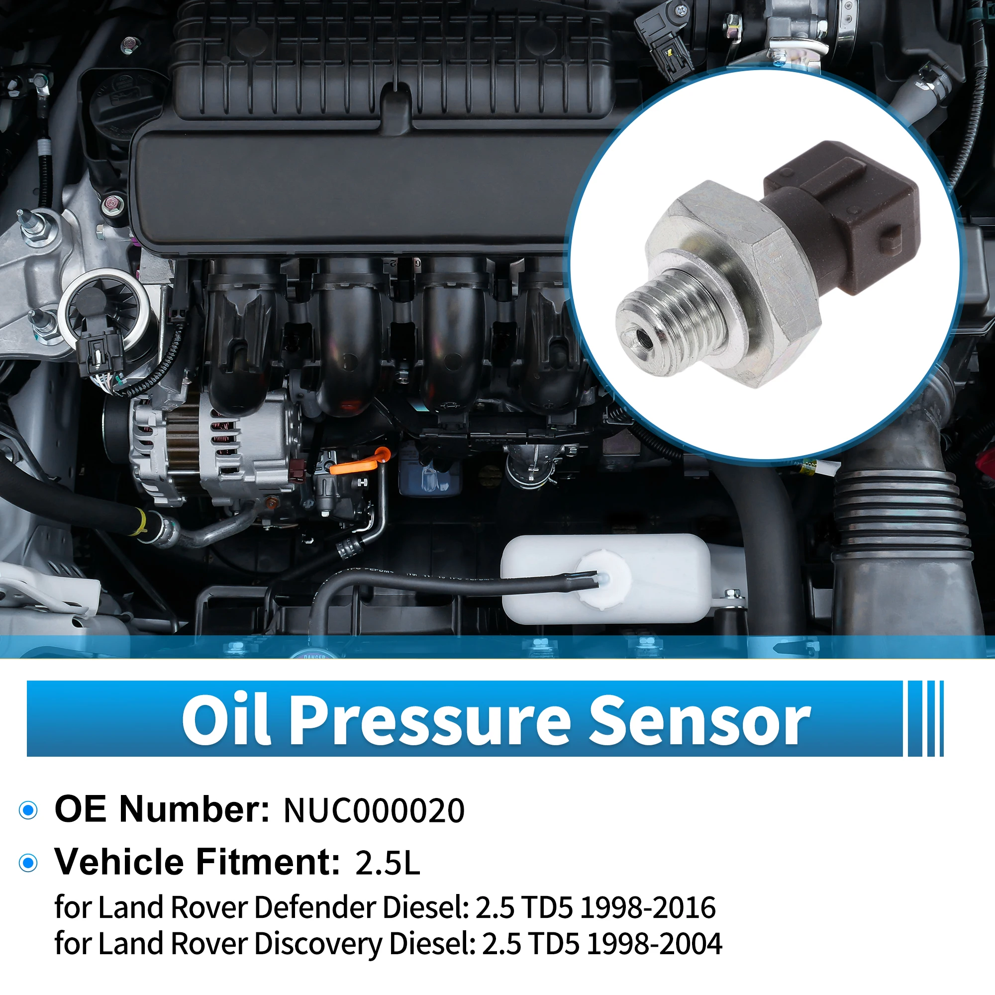 UXCELL No.NUC000020 Engine Oil Pressure Sensor for Land Rover Defender Diesel: 2.5L TD5