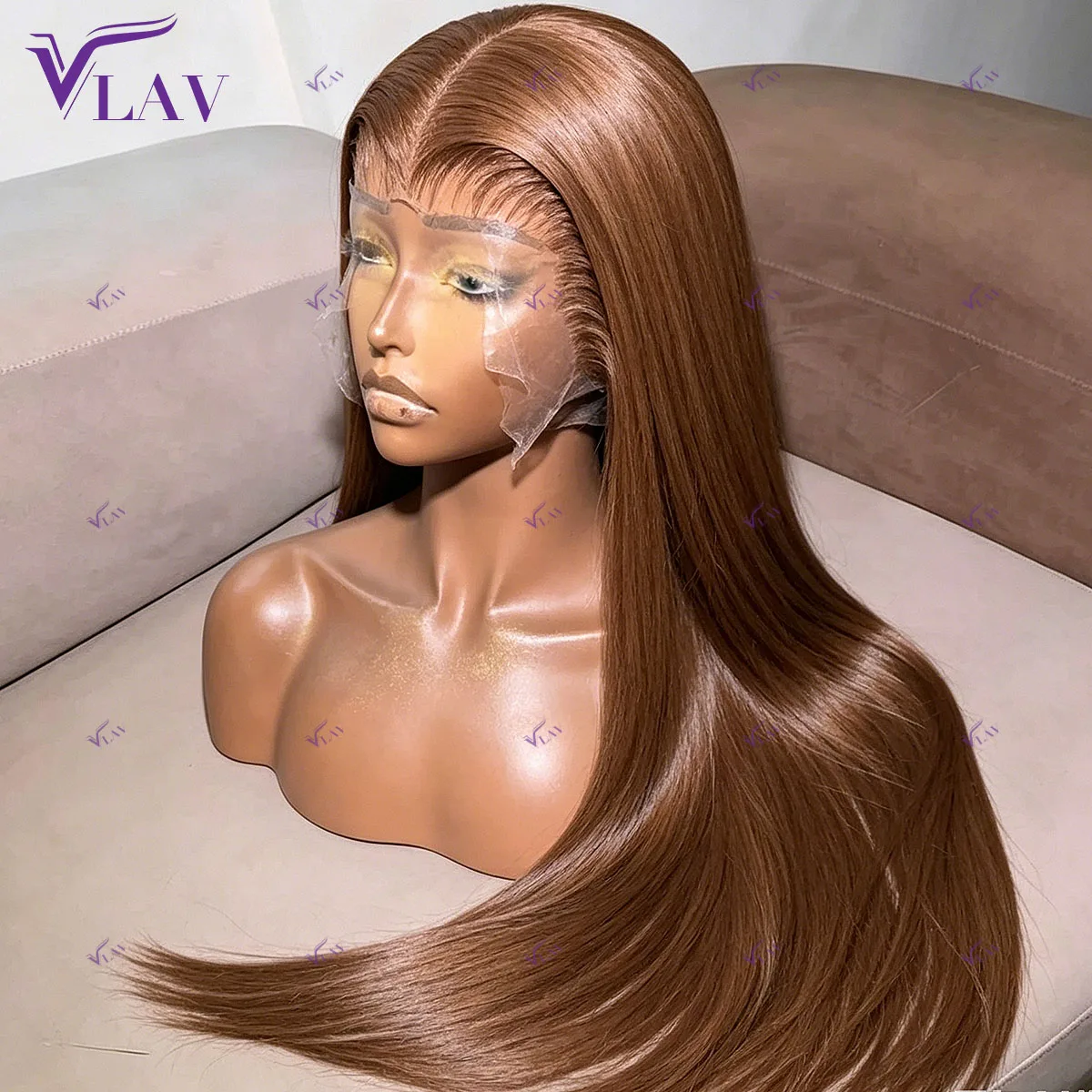 4 Brown Color Silky Straight 13×4/13×6/360 HD Transparent Lace Frontal Wigs Preplucked For Women Glueless Wigs Human Hair