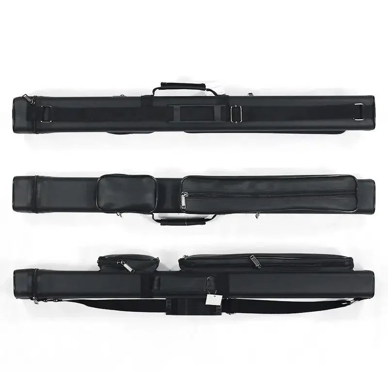 

Factory price 2B3S 5holes Black color 1/2-pc Billiard cue case carrying cue sticks for sale