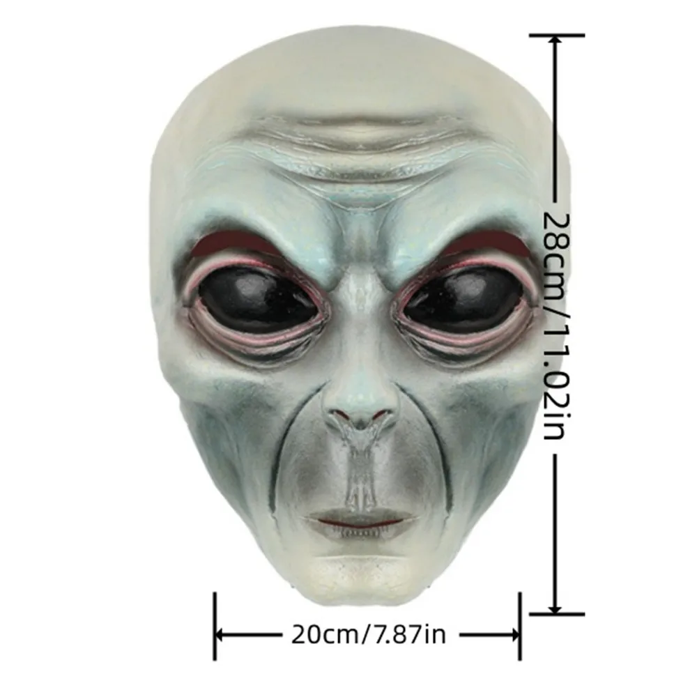 Realistische Alien-Gesichtsmasken Außerirdische Scherzmasken Lustige Halloween-Party-Cosplay-Maske – Detail 3