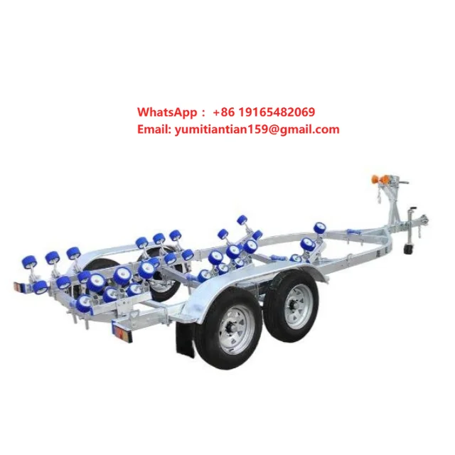 Two-axis Boat Trailer Is Used for Motorboats, Yachts and Motorcycles with a Large Capacity and Load Capacity of 7100*2300