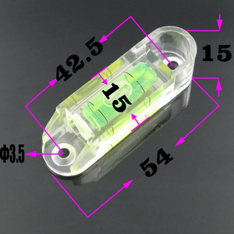 Acrylic Square Spirit Level Bubble Blister with Mounting Holes Horizontal Ruler Length 55mm 54mm 39mm Available 1piece Wholesale