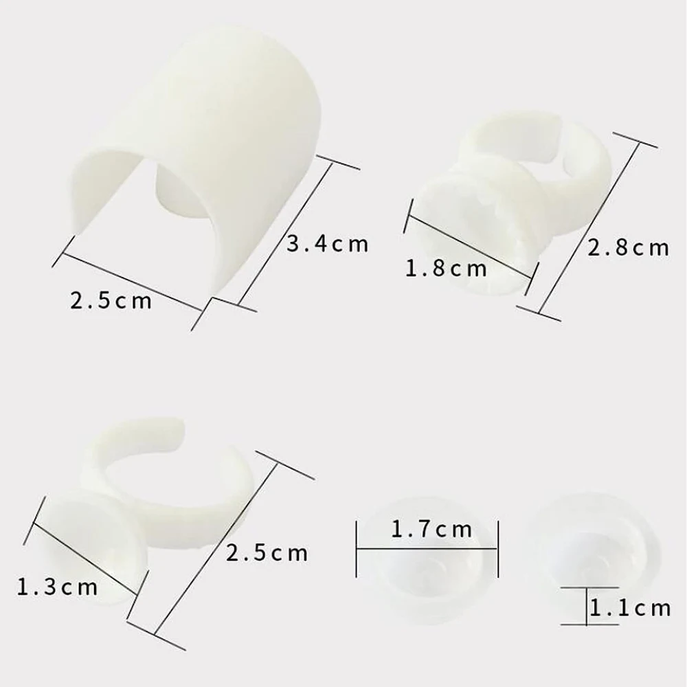 U Shape Ring Strip Grafting False Eyelashes Extension Glue Ring Cup Pallet Holder Set Finger Tool Adhesive Eye Lashes Accessory