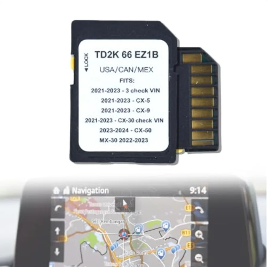 

GPS Navigation SD Card Compatible with Mazda 3 CX5 CX9 CX30 20212023 CX50 20232024 MX30 20222023 TD2K66EZ1B TD2K66EZ1B