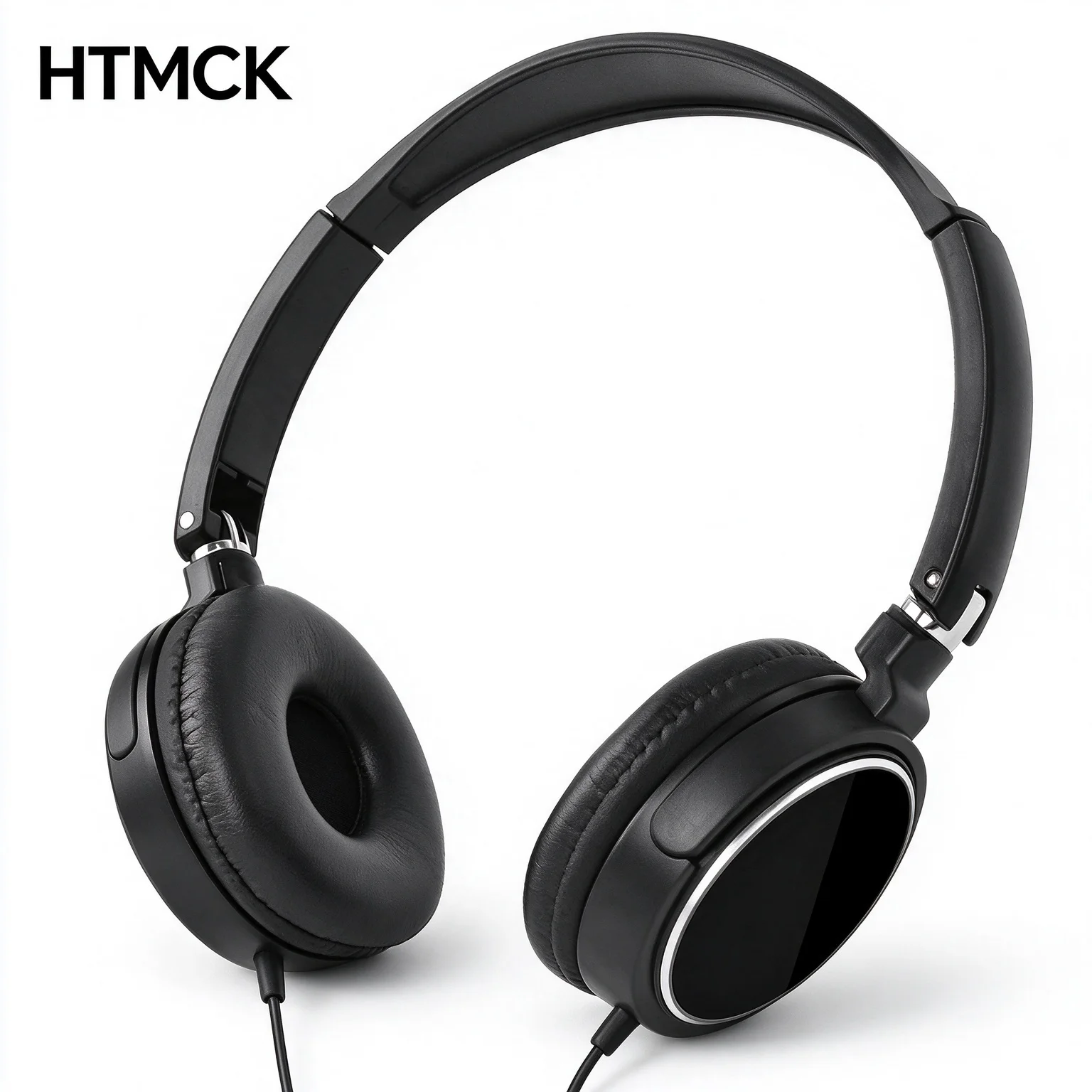 HTMCK 유선 오버이어 헤드폰, 3.5mm 스테레오 베이스, 접이식 디자인, PC, 노트북, 휴대폰, MP3, 게임, 음악 감상용.