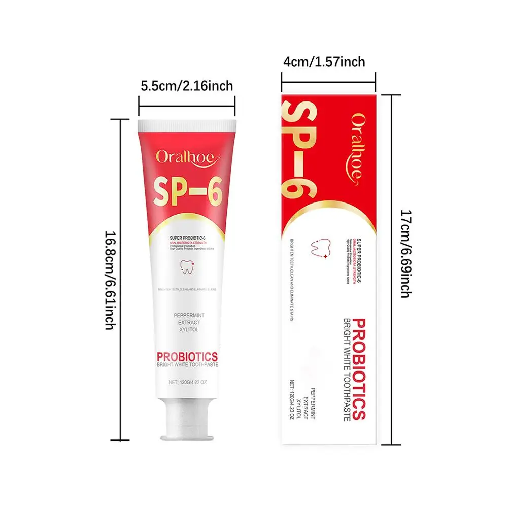 120g SP-6 Natural Plant Extract Cleaning Toothpaste Oral Hygiene Tooth Cavity Prevention Probiotics Whitening Toothpaste