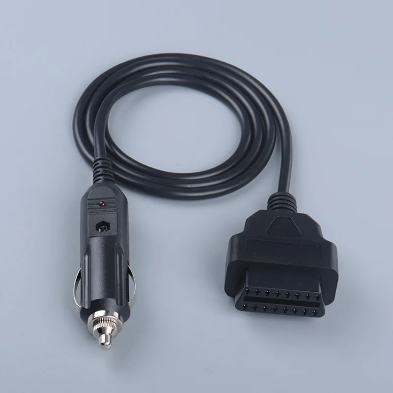 1M 12V OBD2 Female Power Cable to Cigarette Lighter Splitter Socket J1962M OBD2 16Pin Plug Adapter OBD 16 Pin Port Connector